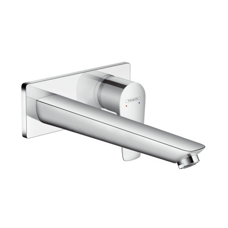 hansgrohe Talis E single-lever concealed washbasin mixer, wall mounted, unlockable strainer valve, 225mm projection