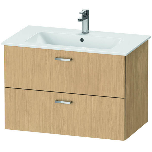 Duravit XBase vanity unit wall-hung W:80 cm with 2 drawers, XB61210