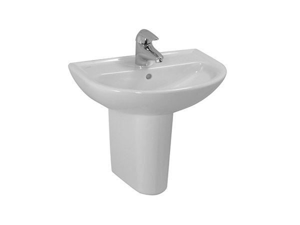 Laufen PRO B Hand-rinse basin, 1 tap hole, with overflow, 450x330
