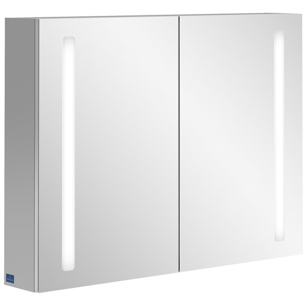 Villeroy & Boch My View 14 mirror cabinet A42180, 800 x 750 x 173 mm, with vertical LED lighting
